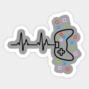 Gamer Heart Beat Video Game Lover Sticker